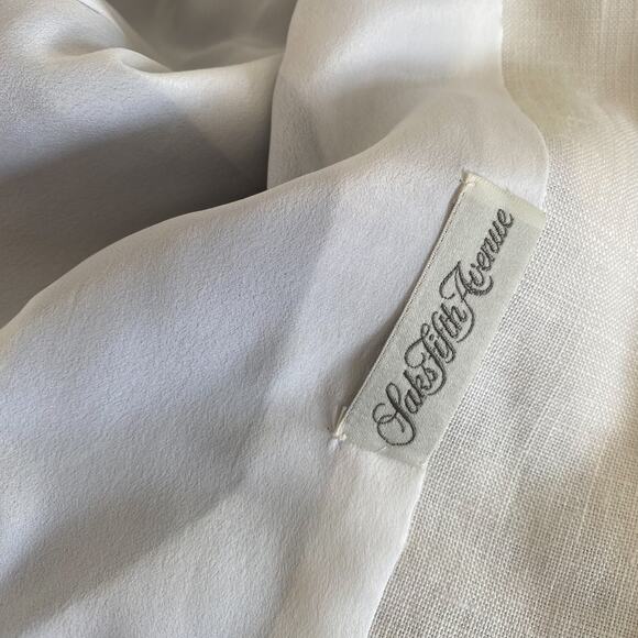 Vintage Bill Blass 2 PC Skirt Suit Blazer Color Block White Blue Women's Size 8 - Picture 8 of 9